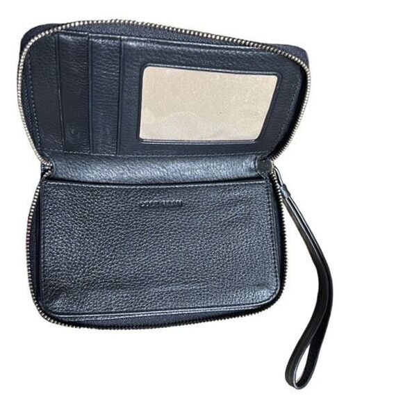 Cole Haan Reptile Print Pebbled Leather Wristlet Wallet - Picture 1 of 3